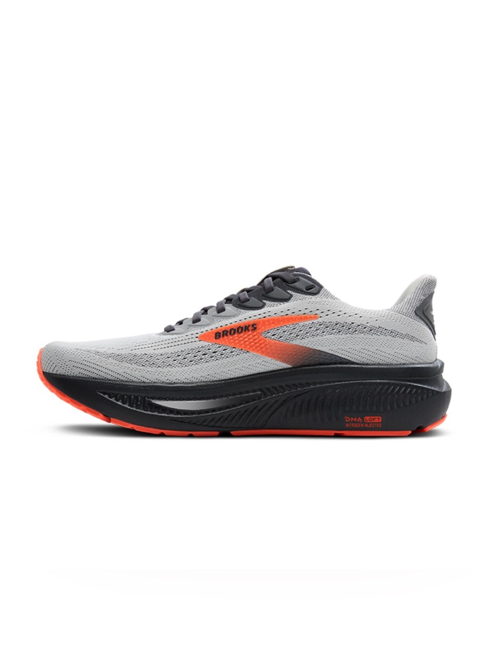 Brooks Men's Ghost 17 - Oyster Mushroom/Orange/Ebony 1104421B048